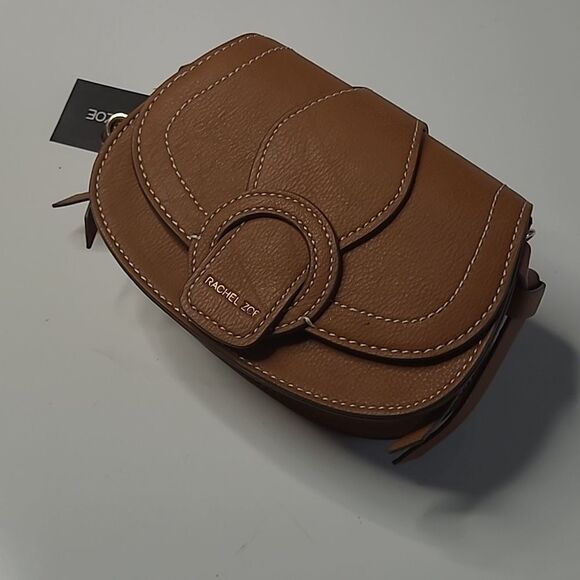 NEW CONVERTIBLE BELT BAG CROSSBODY PURSE COGNAC VEGAN LEATHER TRAVEL BAG NWT - Picture 2 of 5